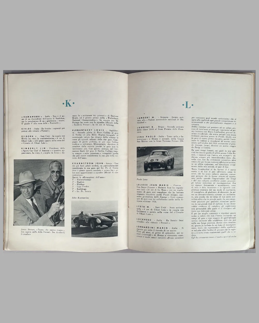 1956 original Ferrari factory Yearbook