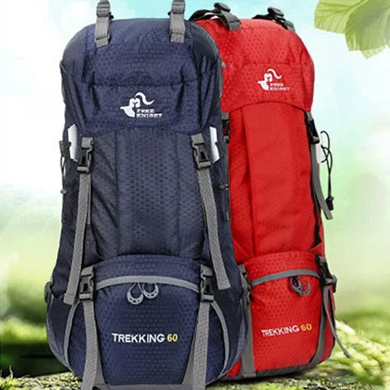 60L Camping Hiking Outdoor Sport Nylon Backpack with Rain Cover