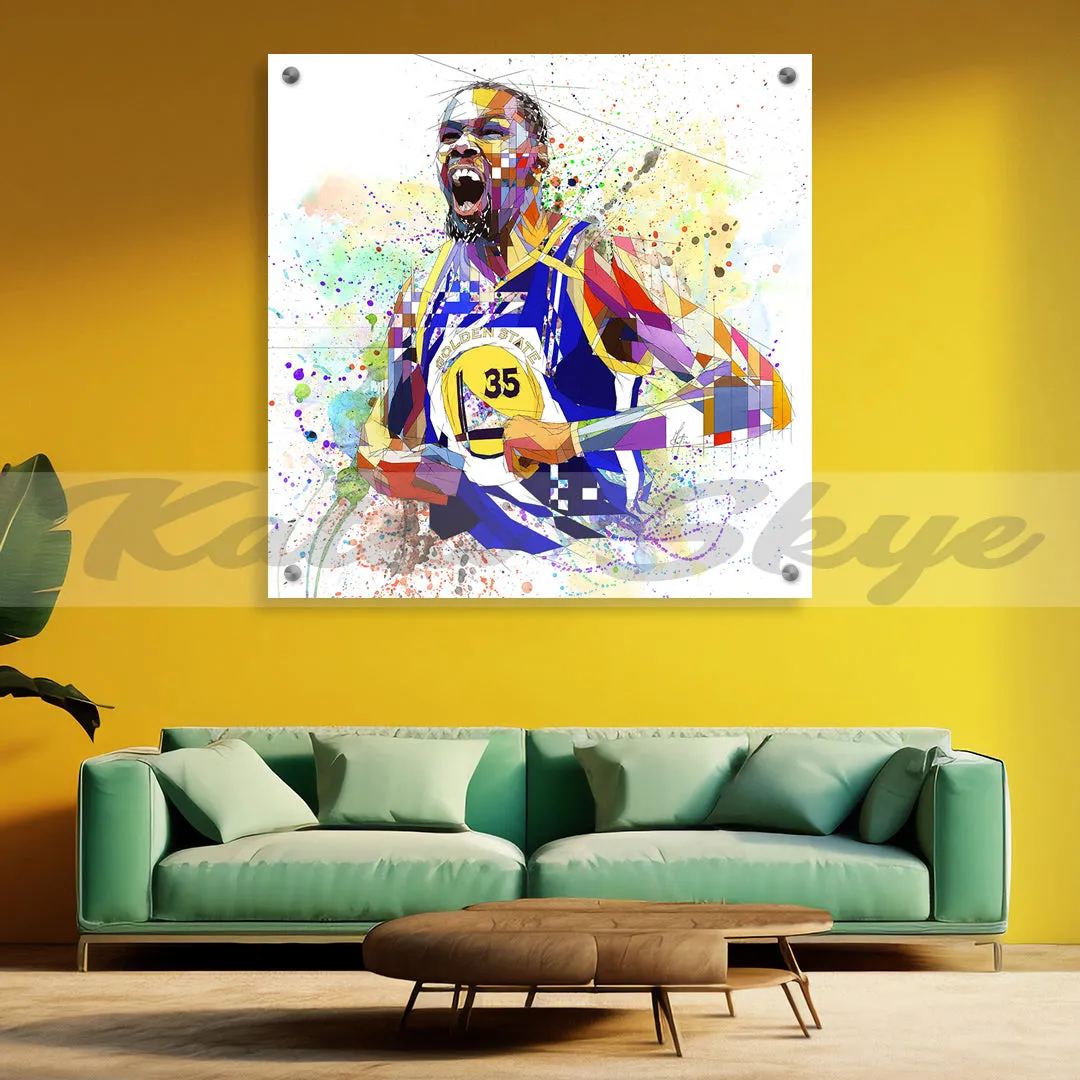 Abstract Basketball Canvas Wall Art Inspired by Kevin Durant // NBA-KD01