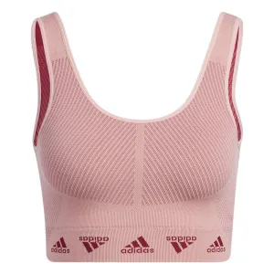 adidas Aeroknit Light Support Sports Bra - Womens - Legacy Burgundy/Wonder Mauve