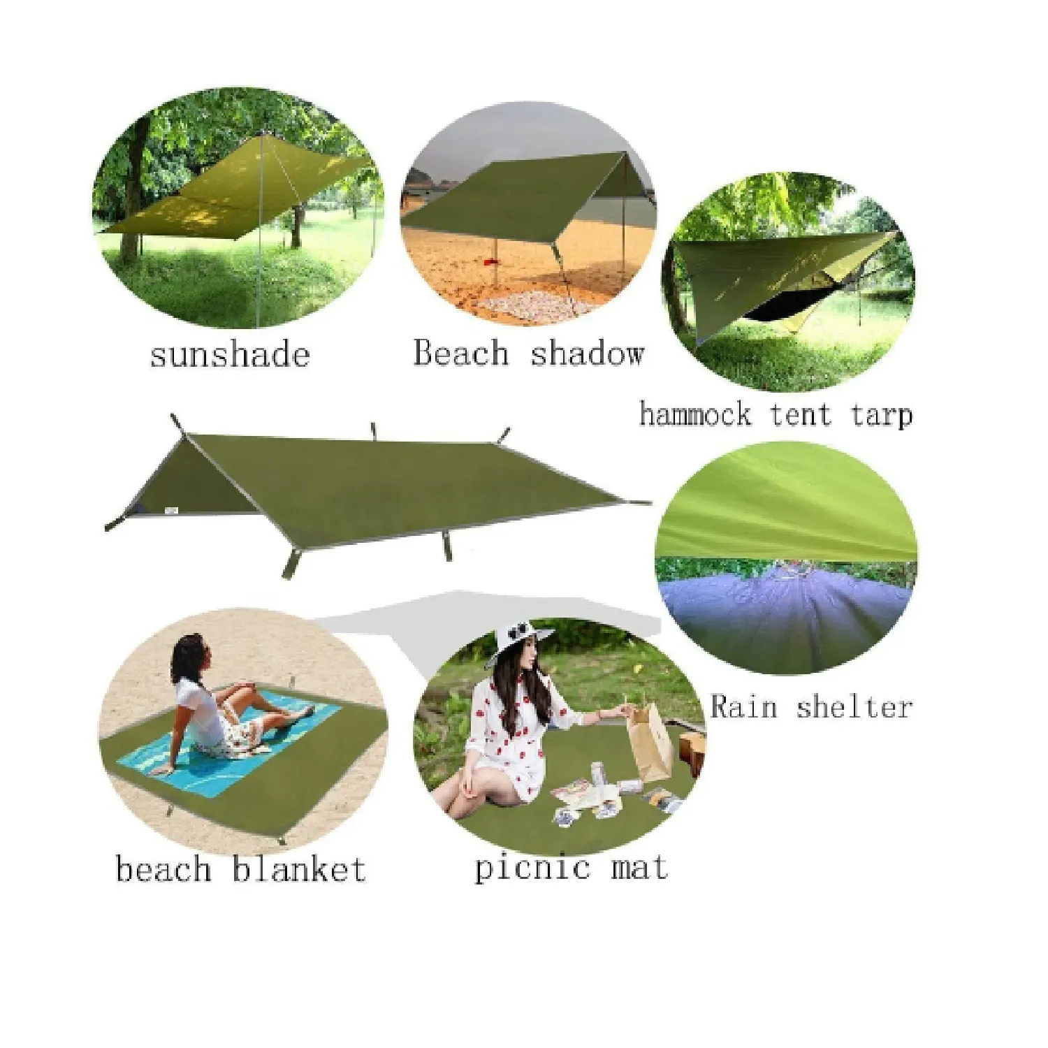 ARAER Tent Canvas Hammock Rain Fly 1kg | 3000 PU Waterproof Sunshade