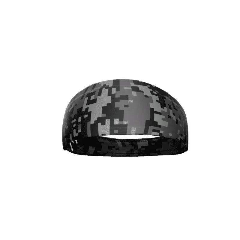 Black Digi Camo Headband