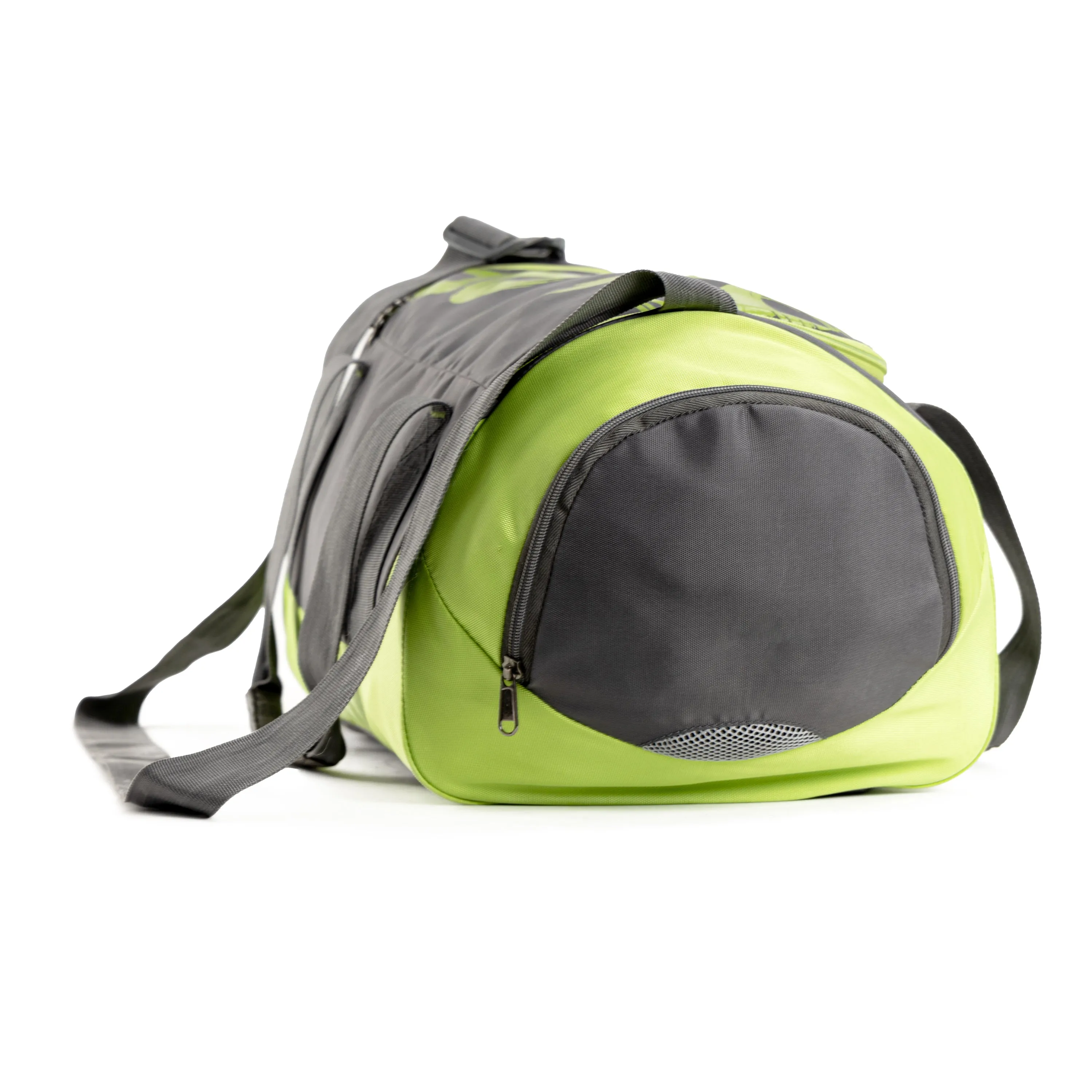 Blaze Gym & Sports Duffel Bag l Grey & Neon Yellow