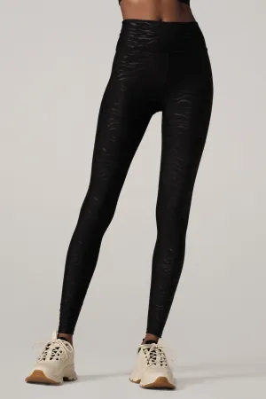 Bowie High Waist Leggings Tiger Emboss Black