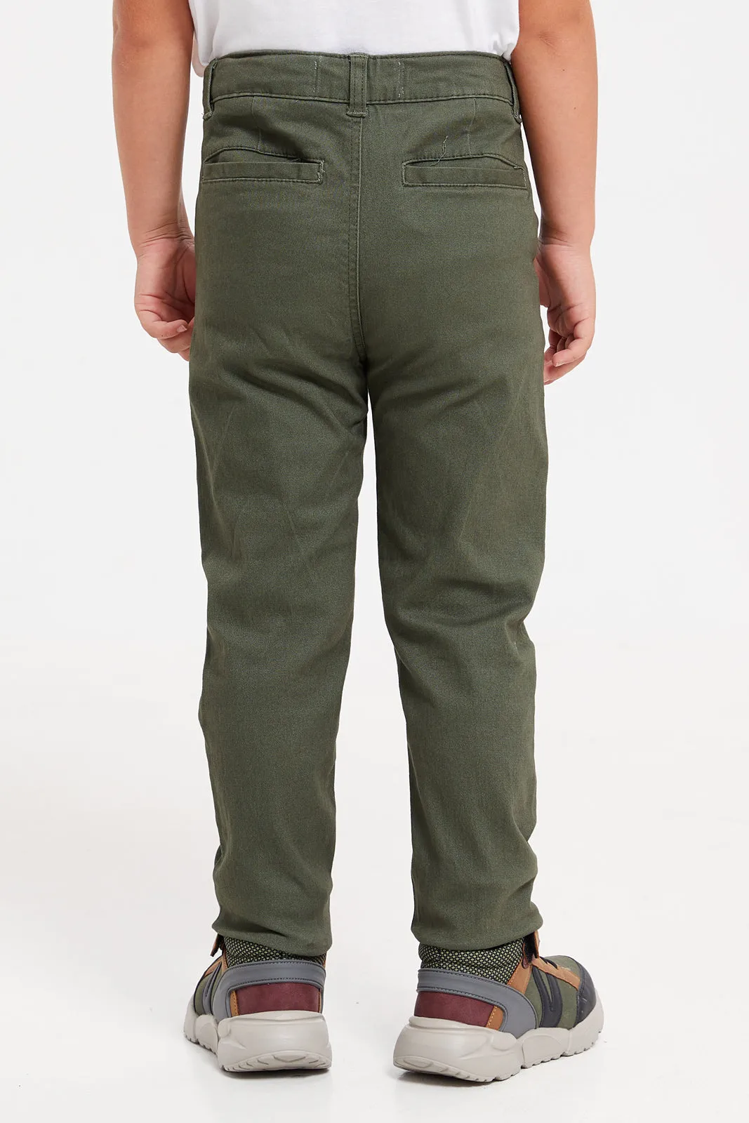 Boys Olive Chino Trousers