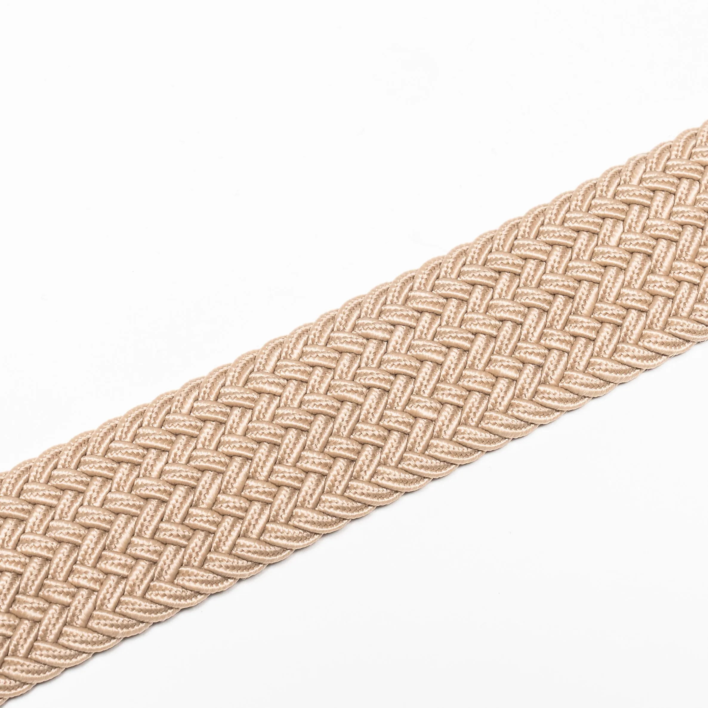 Braided Elastic Golf Belt - Dark Beige INESIS, Sand Color