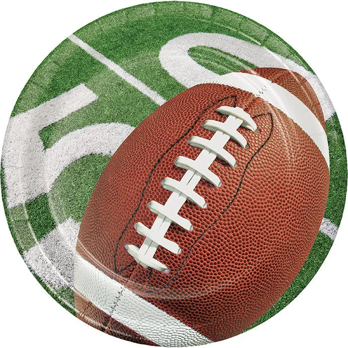 Bulk Football Party Paper Dessert Plates (96 per Case)