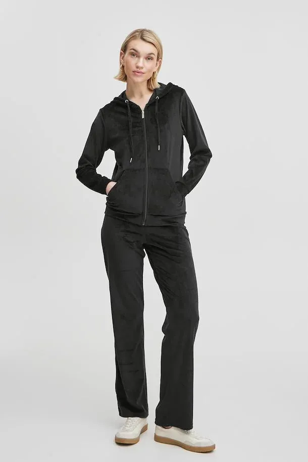 Bymitza Velvet  Jogging Set Black