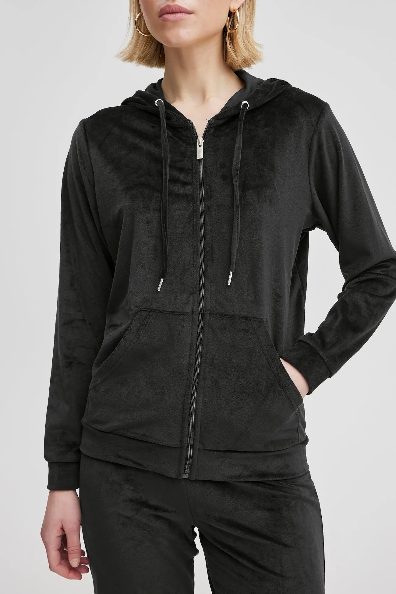 Bymitza Velvet  Jogging Set Black