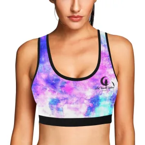 COLORFULL Women's All Over Print Sports Bra