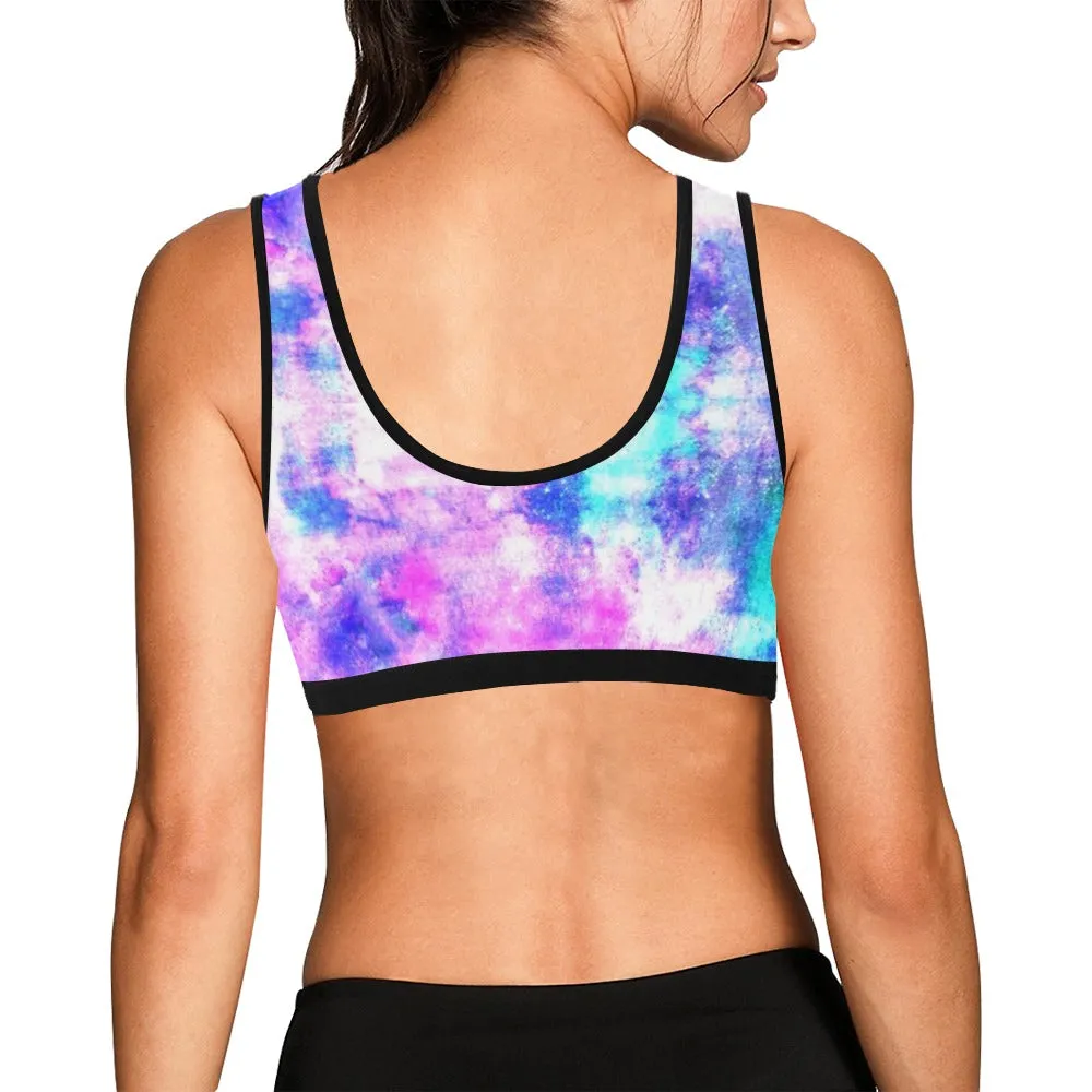 COLORFULL Women's All Over Print Sports Bra