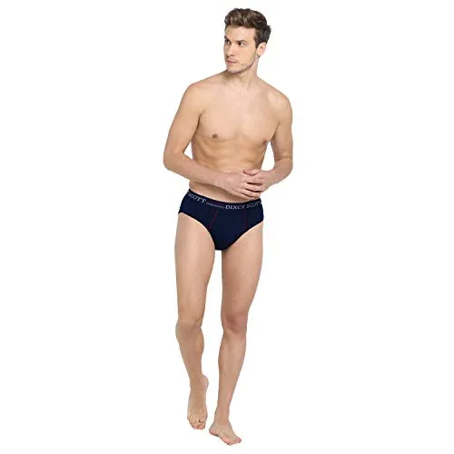 Dixcy Scott Men's Innerwear Regulart Fit Solid Brief (K1-PR47866_Denim, Deep Blue, Navy_M)(Colors and Prints May Vary)