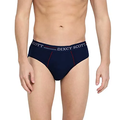 Dixcy Scott Men's Innerwear Regulart Fit Solid Brief (K1-PR47866_Denim, Deep Blue, Navy_M)(Colors and Prints May Vary)