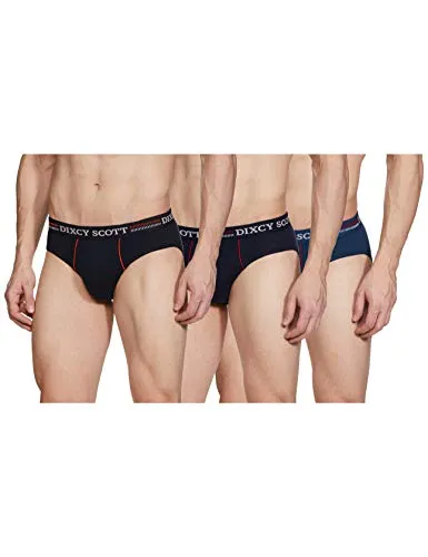 Dixcy Scott Men's Innerwear Regulart Fit Solid Brief (K1-PR47866_Denim, Deep Blue, Navy_M)(Colors and Prints May Vary)