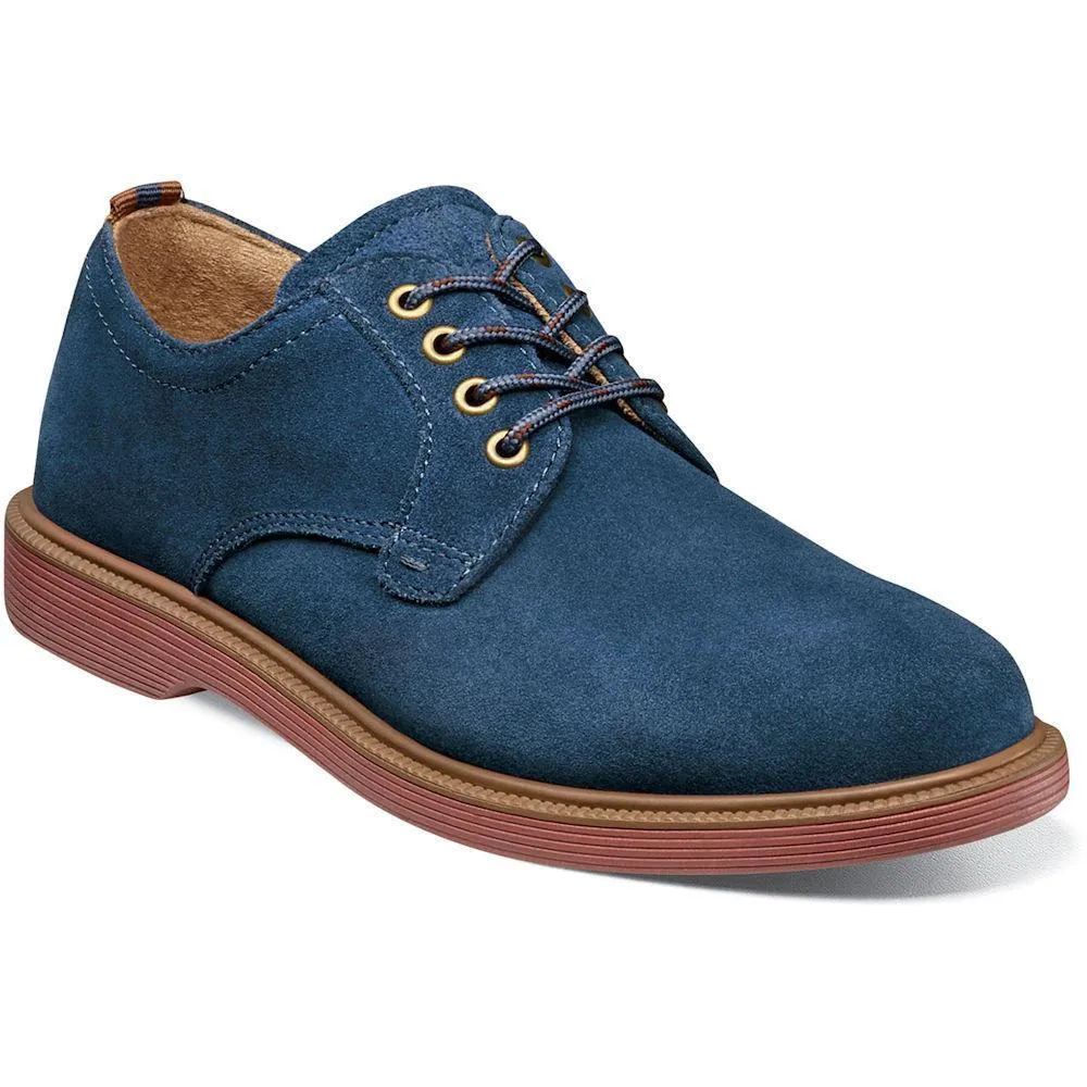 Florsheim Kids Boy's Sapacush Plain Toe Ox Navy Suede/Brick (Sizes 4-7)