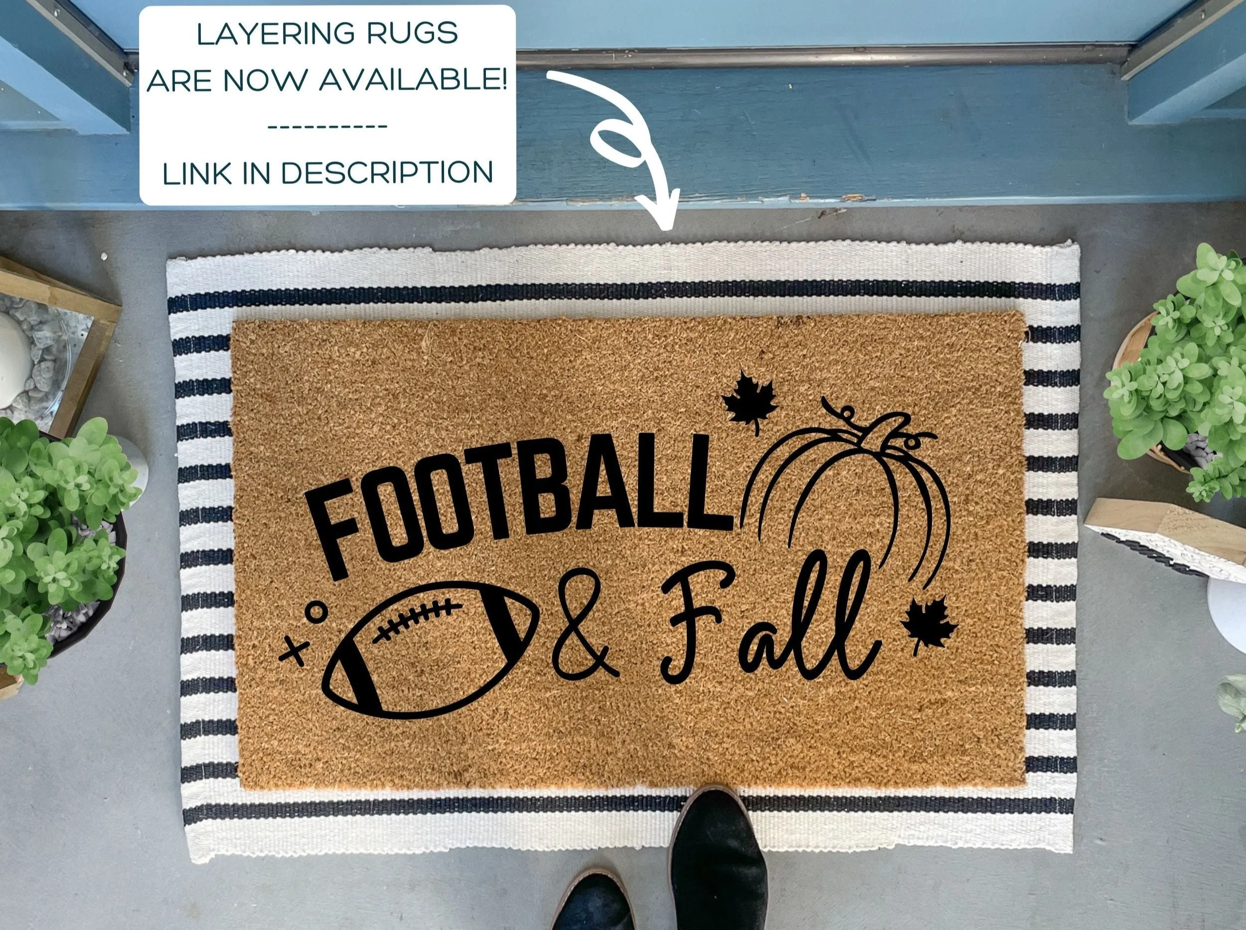 Football and Fall Outdoor Doormat