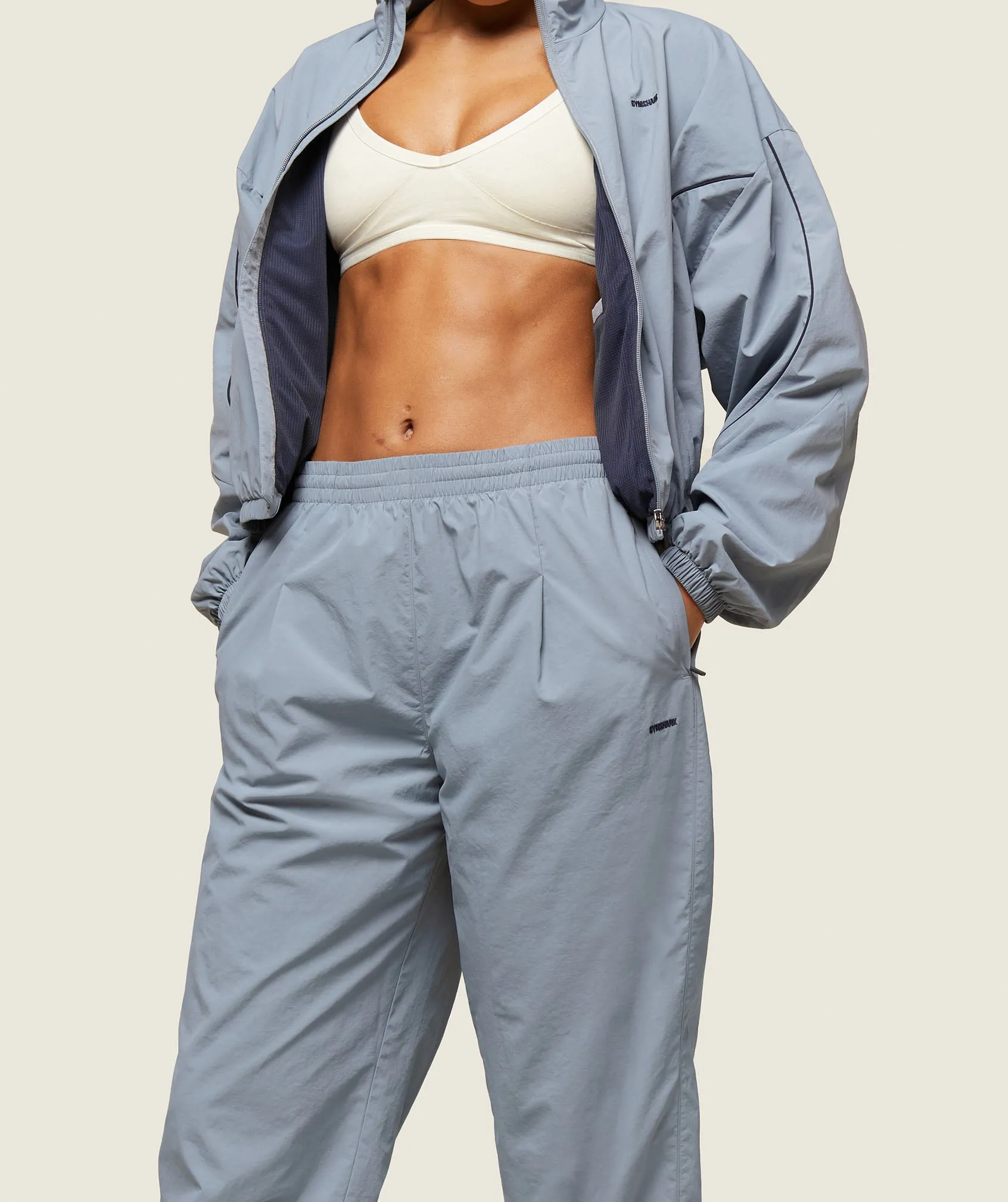 Gymshark everywear Retro Track Pants - Denim Grey/Heavy Blue