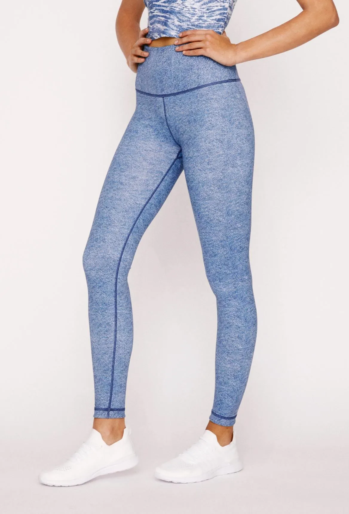 High-Waist Reversible Stone Denim Tigress Legging