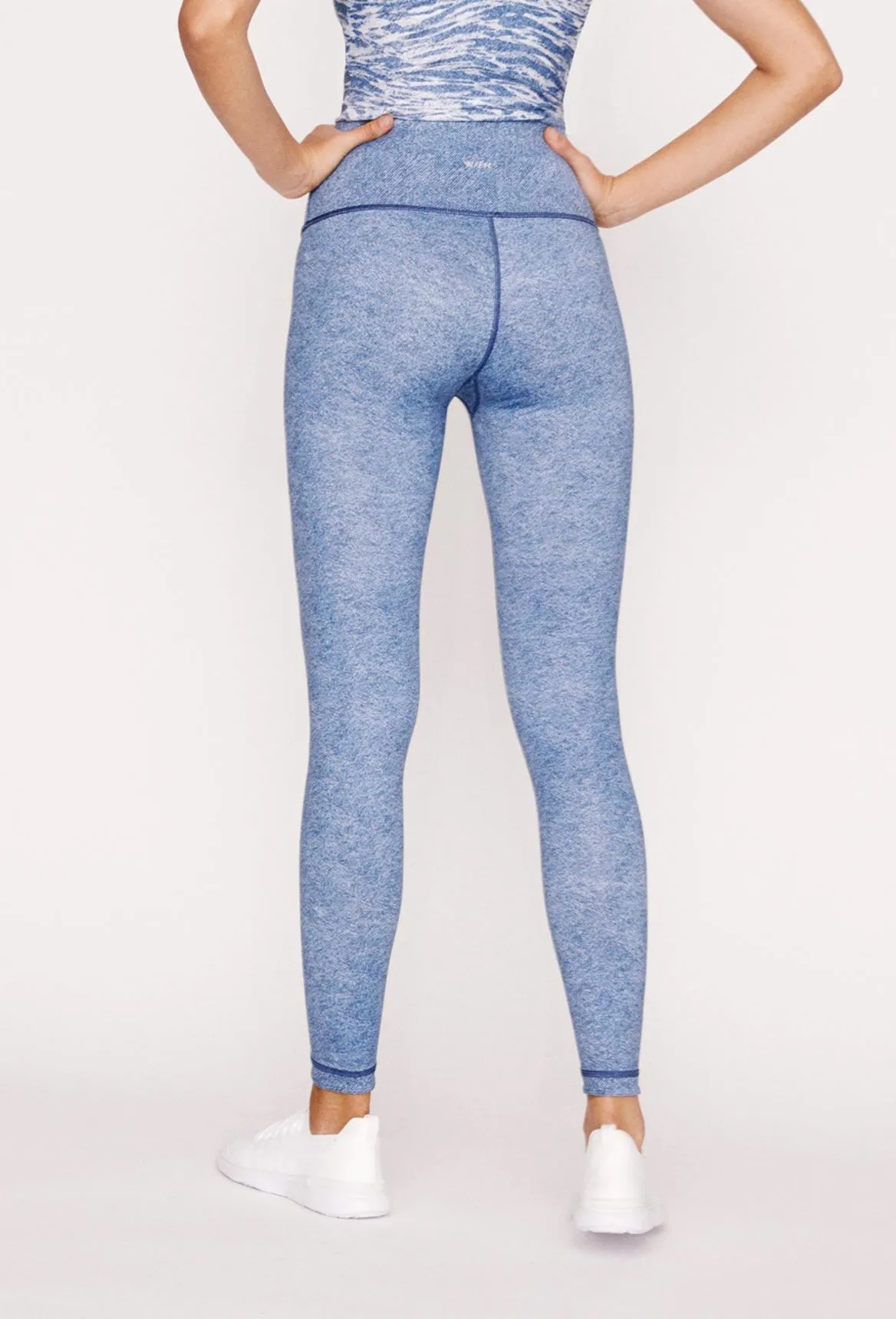 High-Waist Reversible Stone Denim Tigress Legging