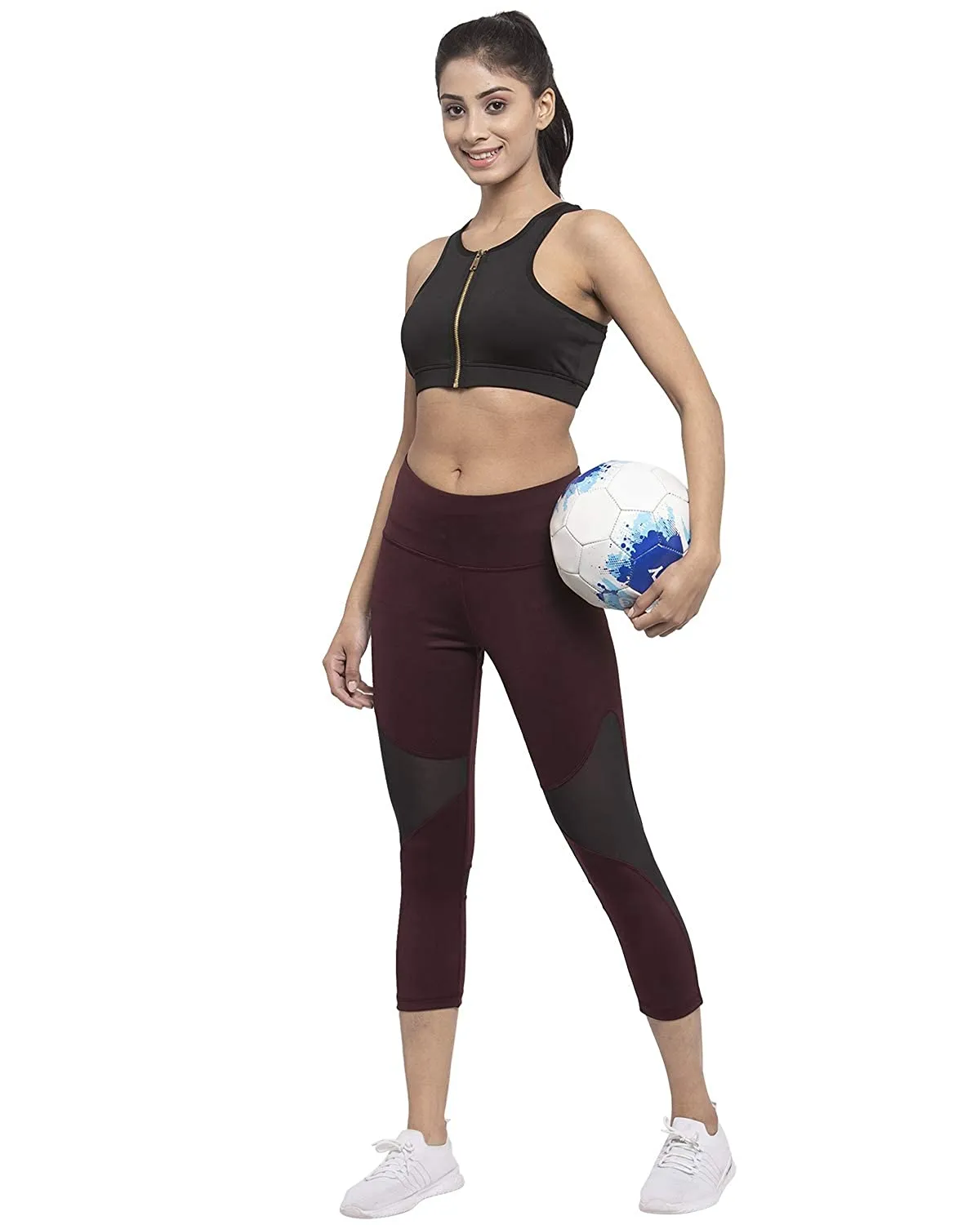 Invincible Women's Front Zip Sports Bra