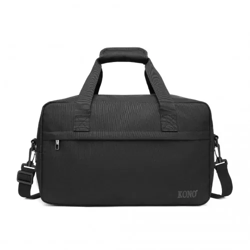 Kono Lightweight Multi-Purpose Unisex Sports Travel Duffel Bag - Black | Durable & Versatile