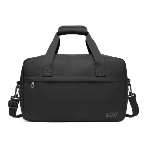 Kono Lightweight Multi-Purpose Unisex Sports Travel Duffel Bag - Black | Durable & Versatile