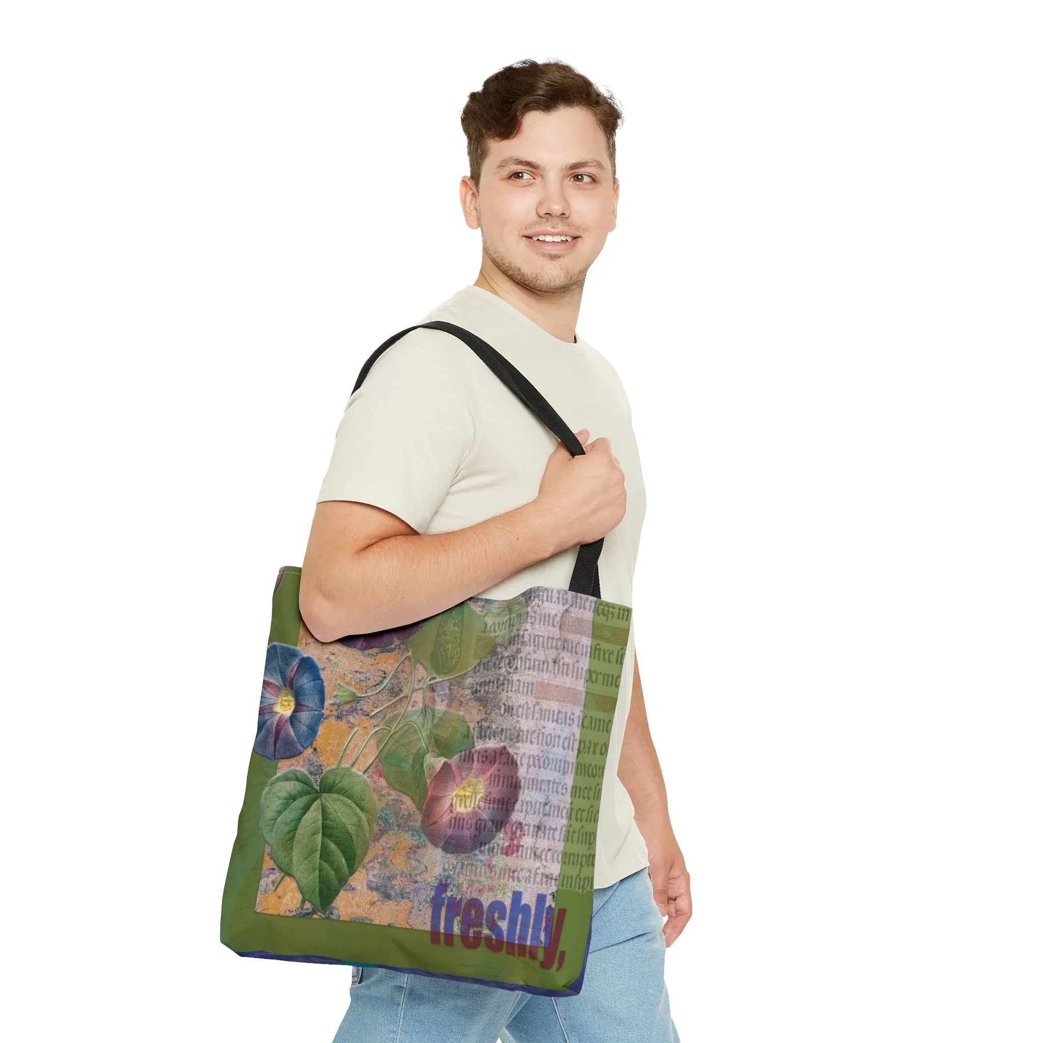 Large Tote Bag - Freshly   Heartfully