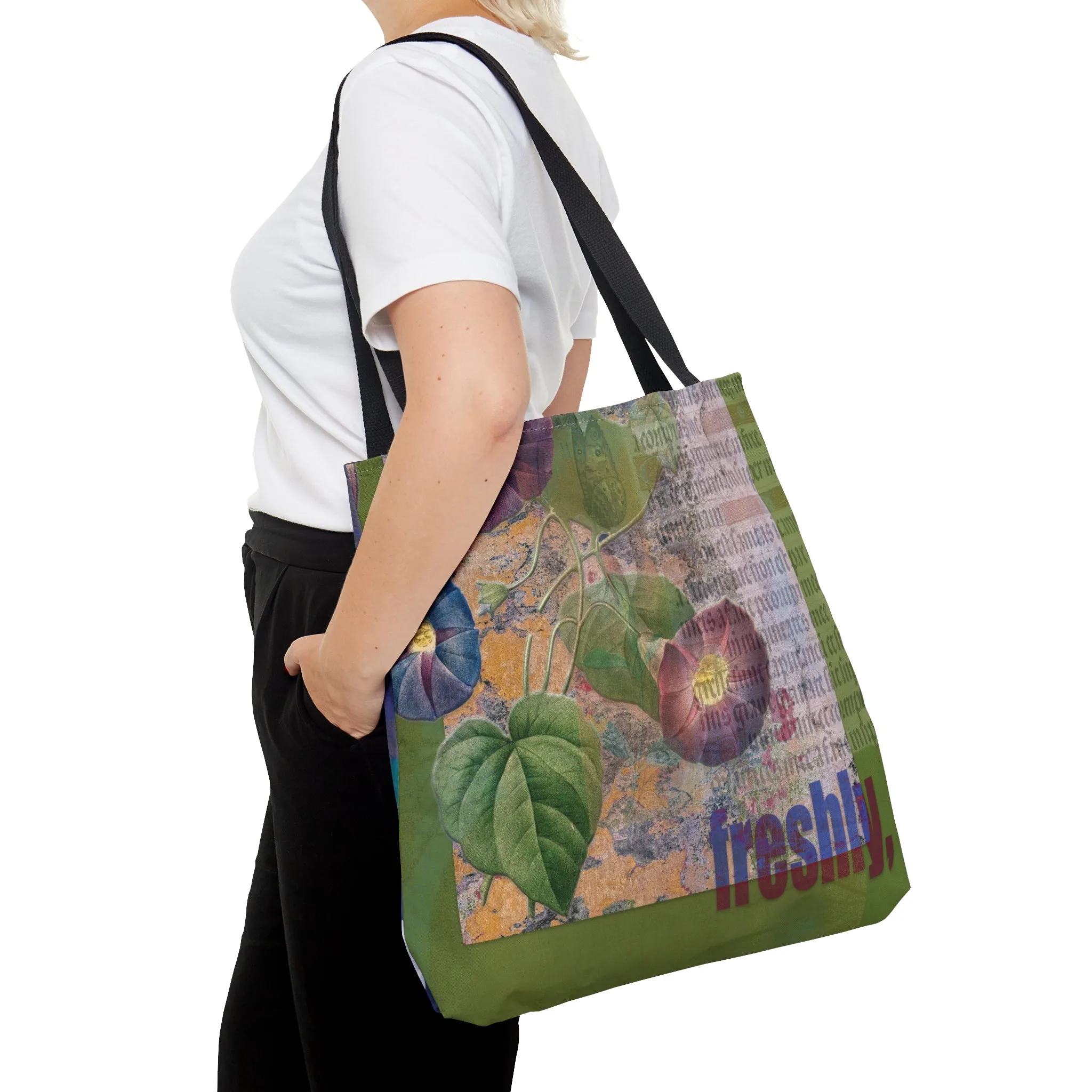 Large Tote Bag - Freshly   Heartfully