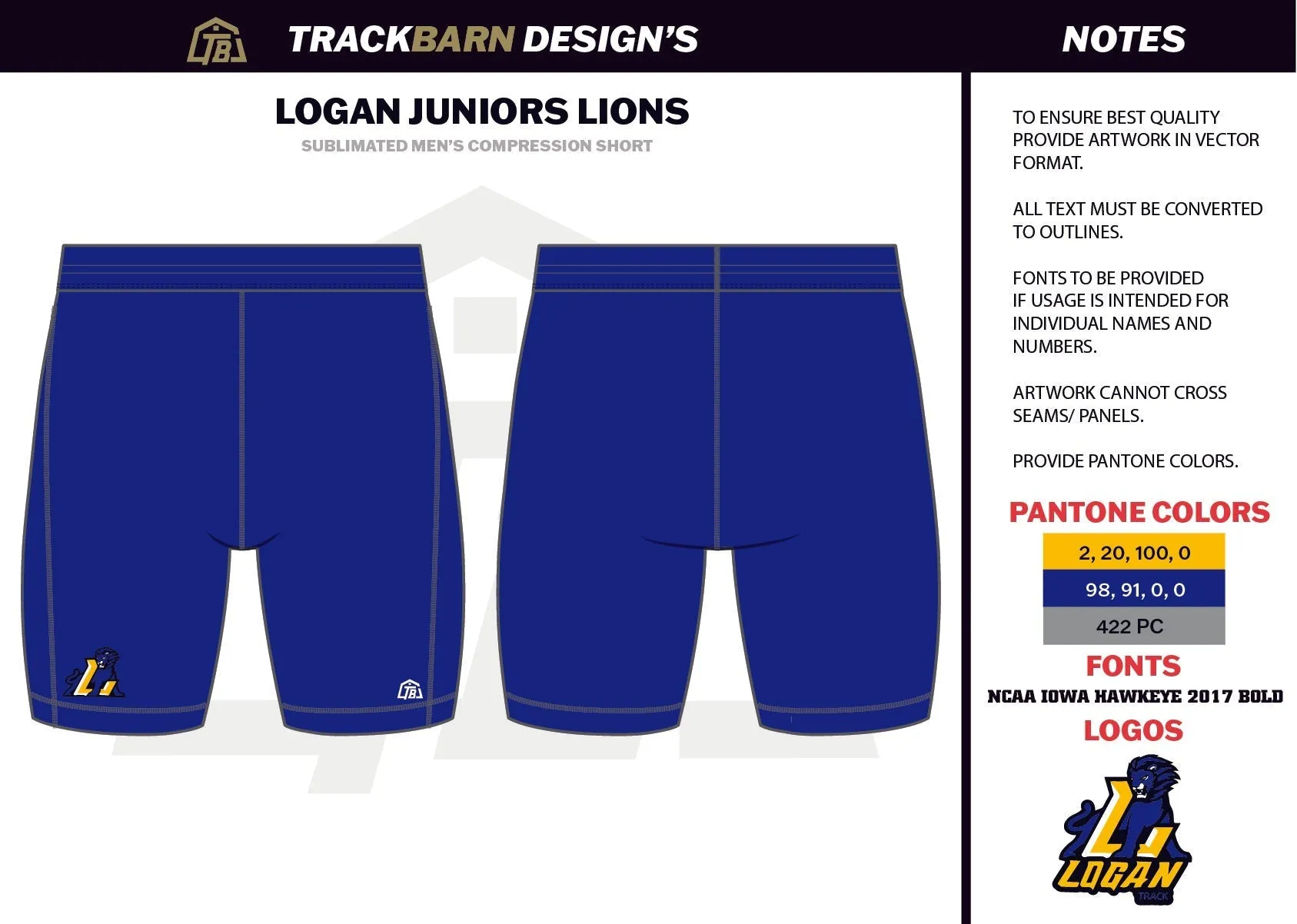 Logan-Junior-Lions Mens Short Running Tight