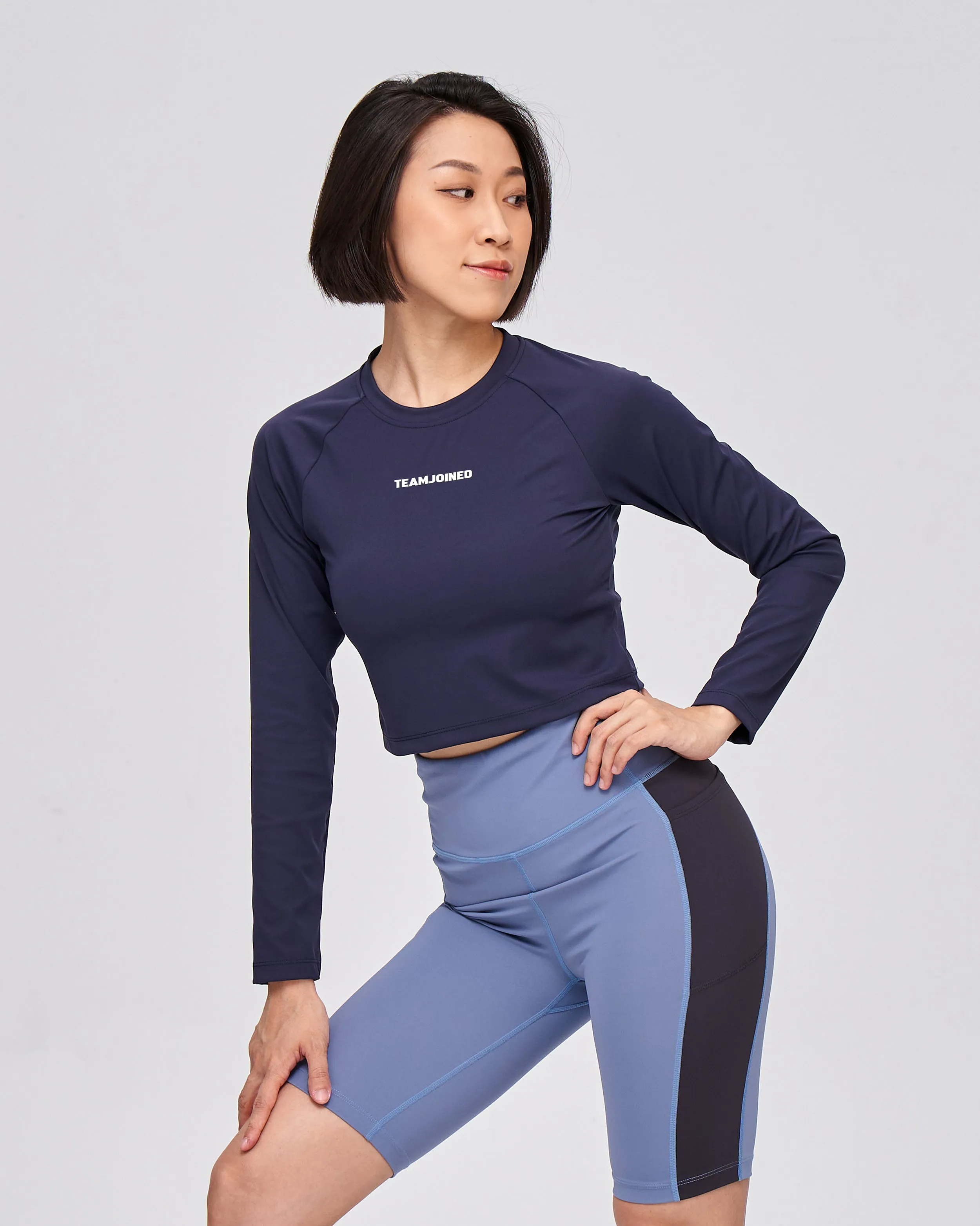 Luxe Raglan Long Sleeve Crop Tee