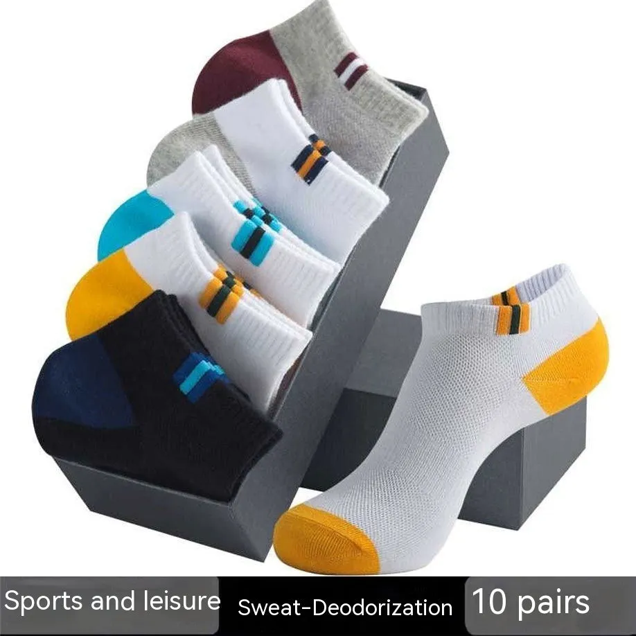 Male Socks Deodorant And Sweat-absorbing Short Low-top