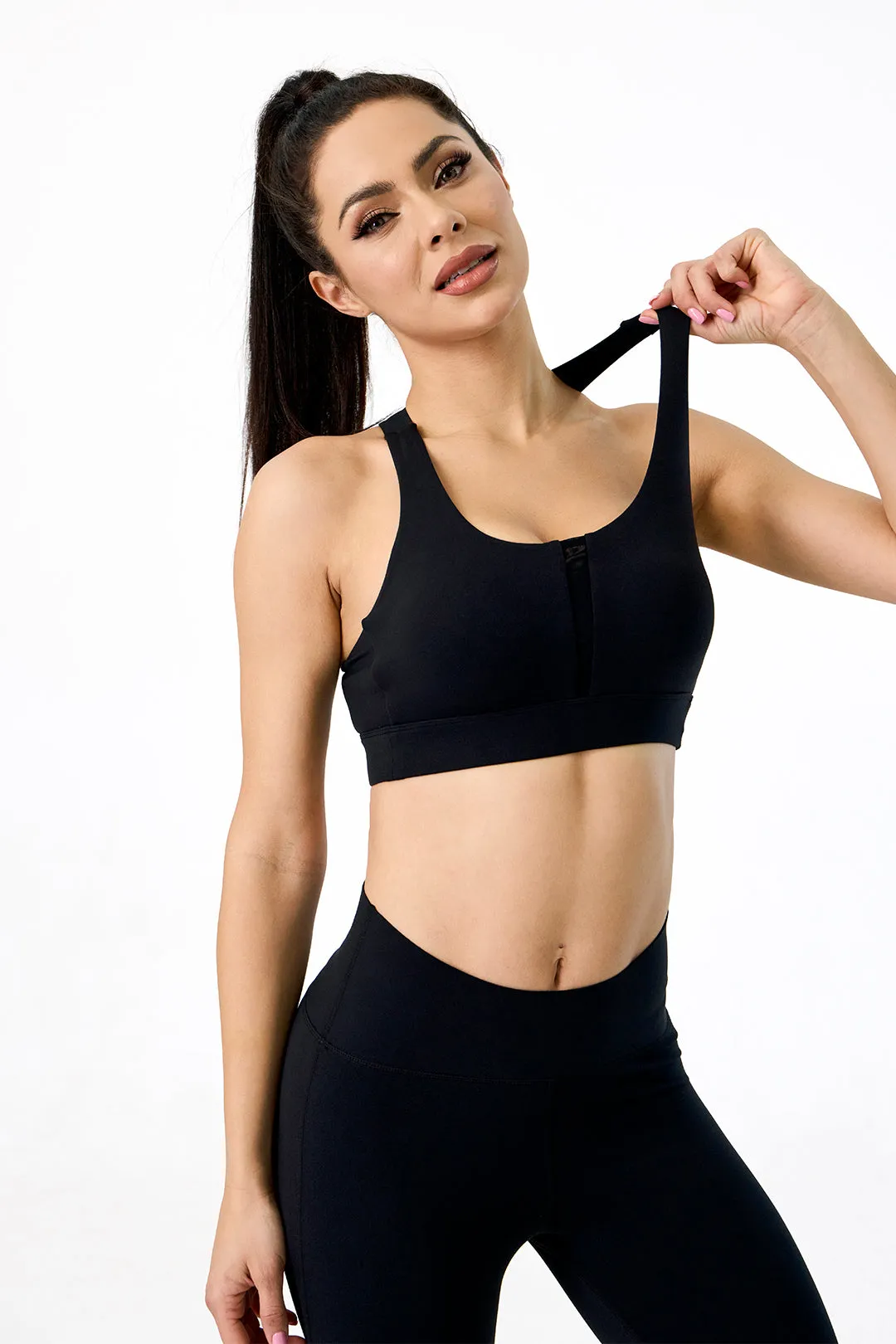 Medium-Support Front Mesh Sports Bra