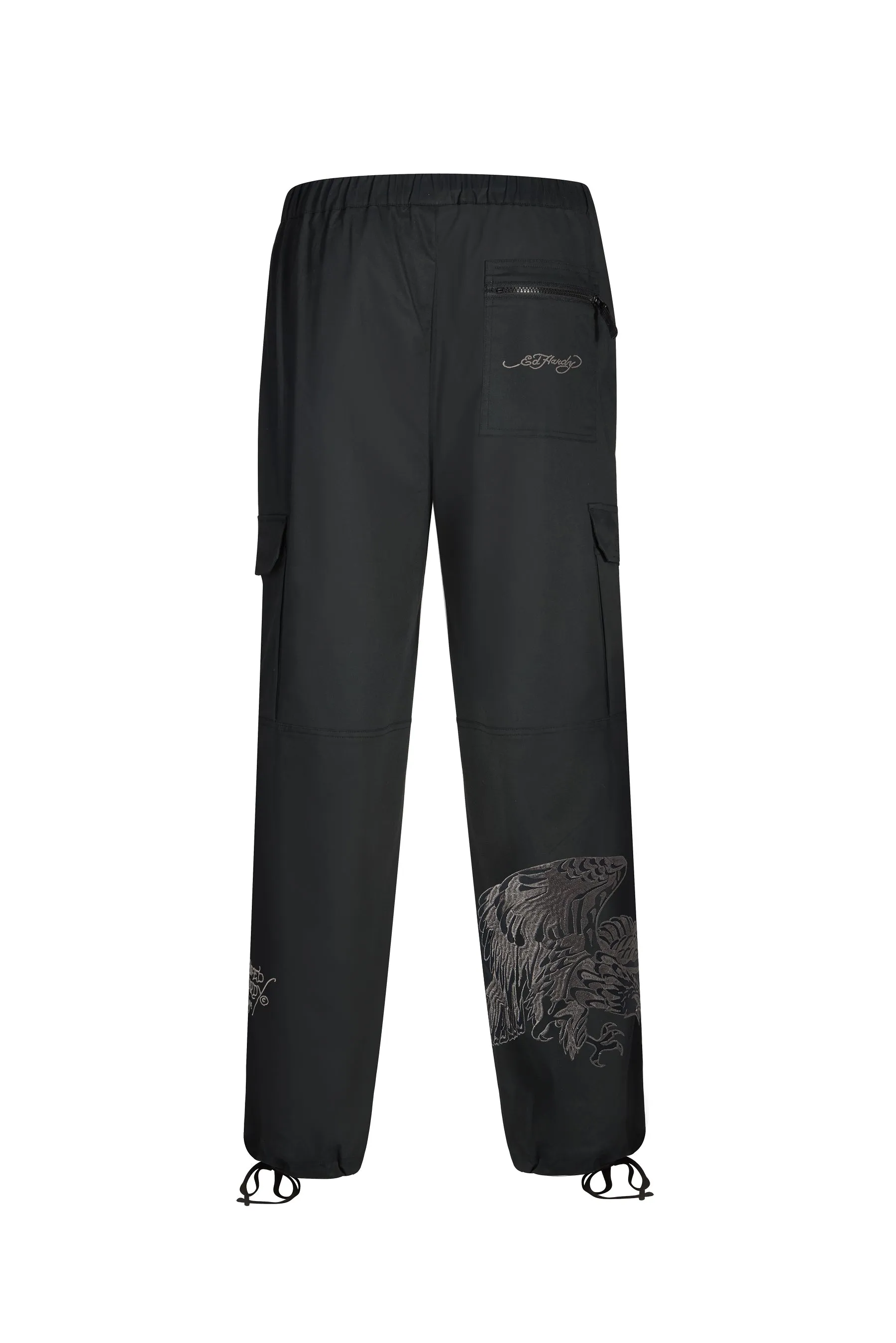 Mens Eagle Swoop Cargo Pants Trousers - Black