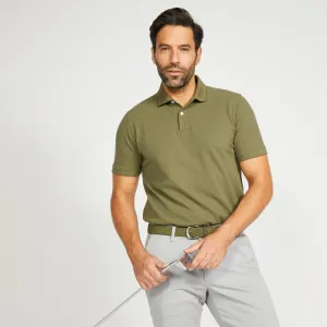 Men's Short Sleeve Golf Polo Shirt - MW500 Khaki INESIS, Khaki Green