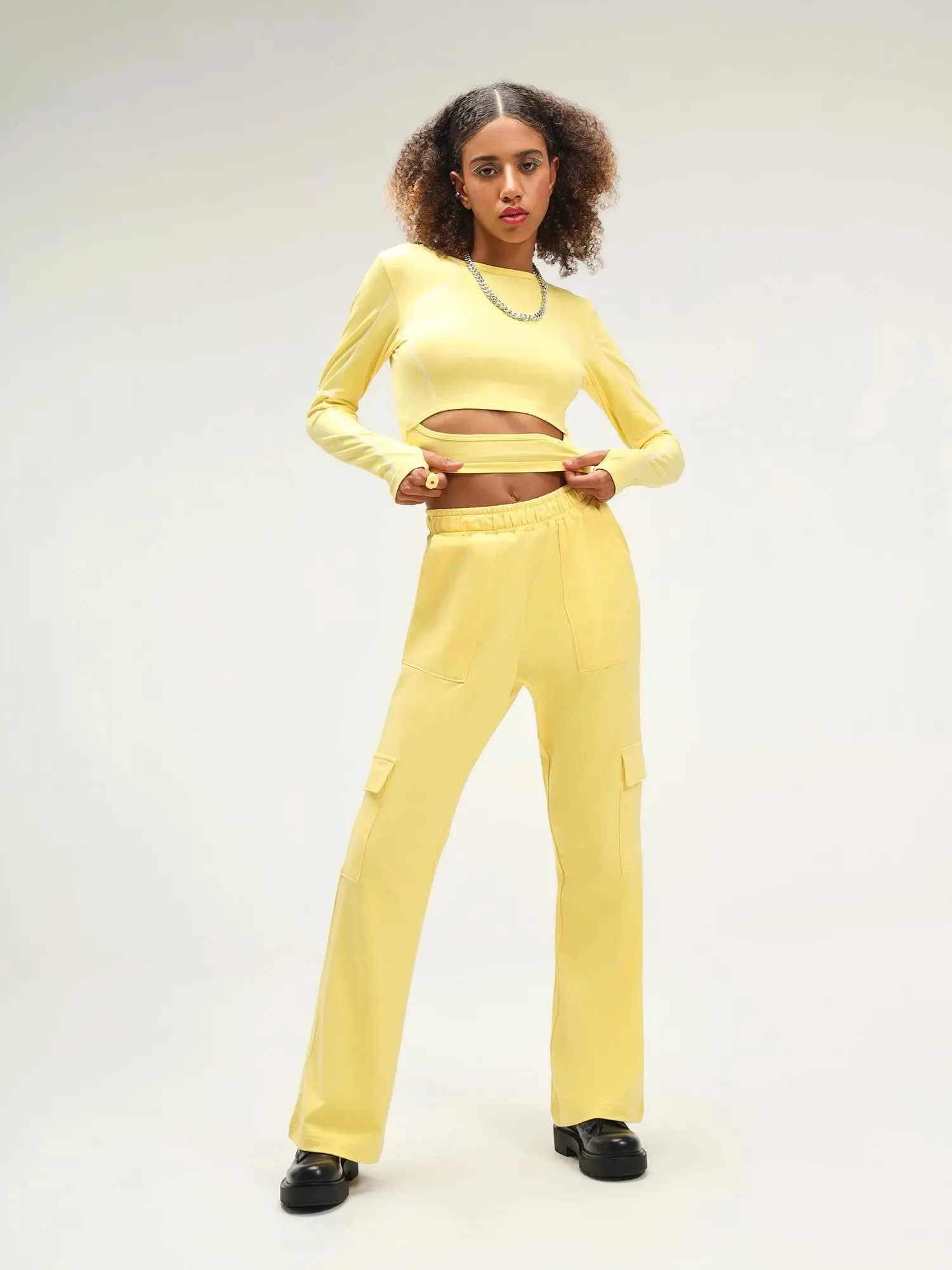 Mexico Yellow Cyber Punk Co-ord Set