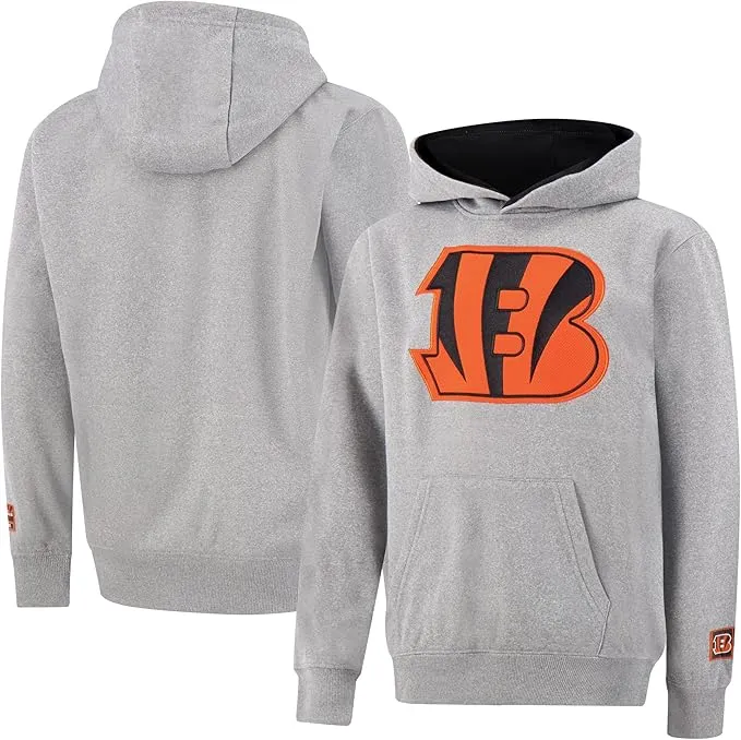 NFL Official Youth Super Soft Hoodie Sweatshirt Pullover - Warm Polyester Blend|Cincinnati Bengals