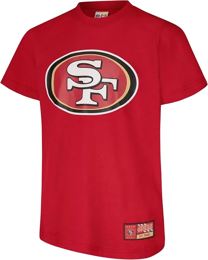 NFL Official Youth Super Soft T-Shirt & Hoodie Sweatshirt Set|San Francisco 49ers