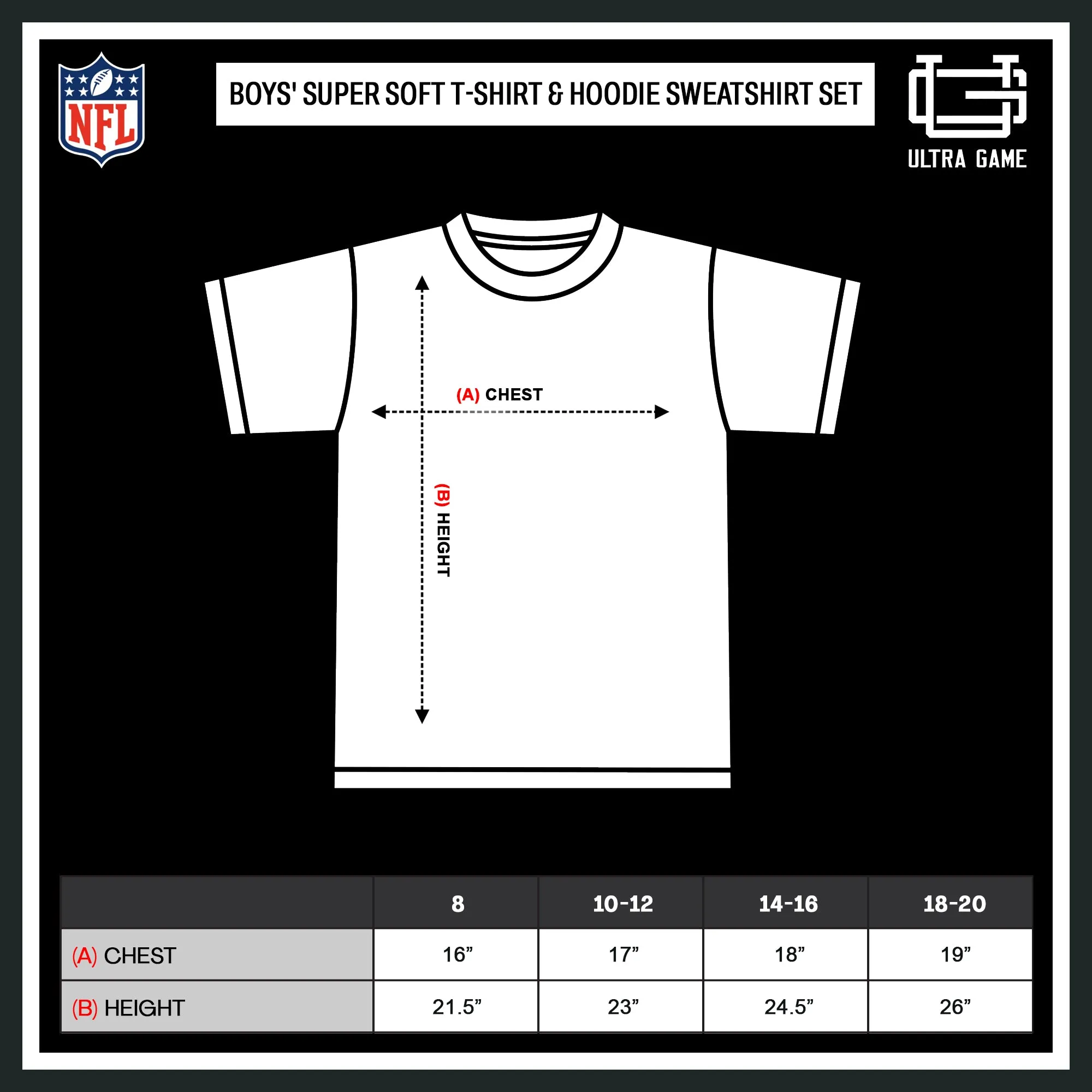 NFL Official Youth Super Soft T-Shirt & Hoodie Sweatshirt Set|San Francisco 49ers