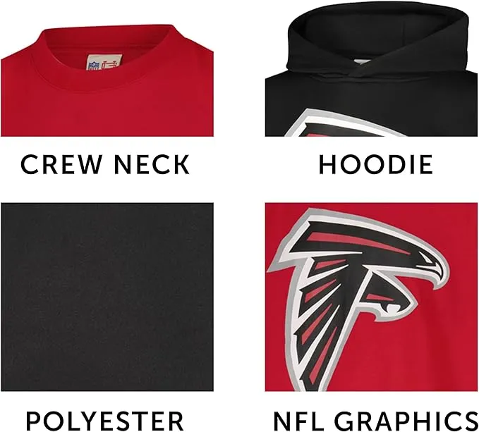 NFL Official Youth Super Soft T-Shirt & Hoodie Sweatshirt Set|San Francisco 49ers