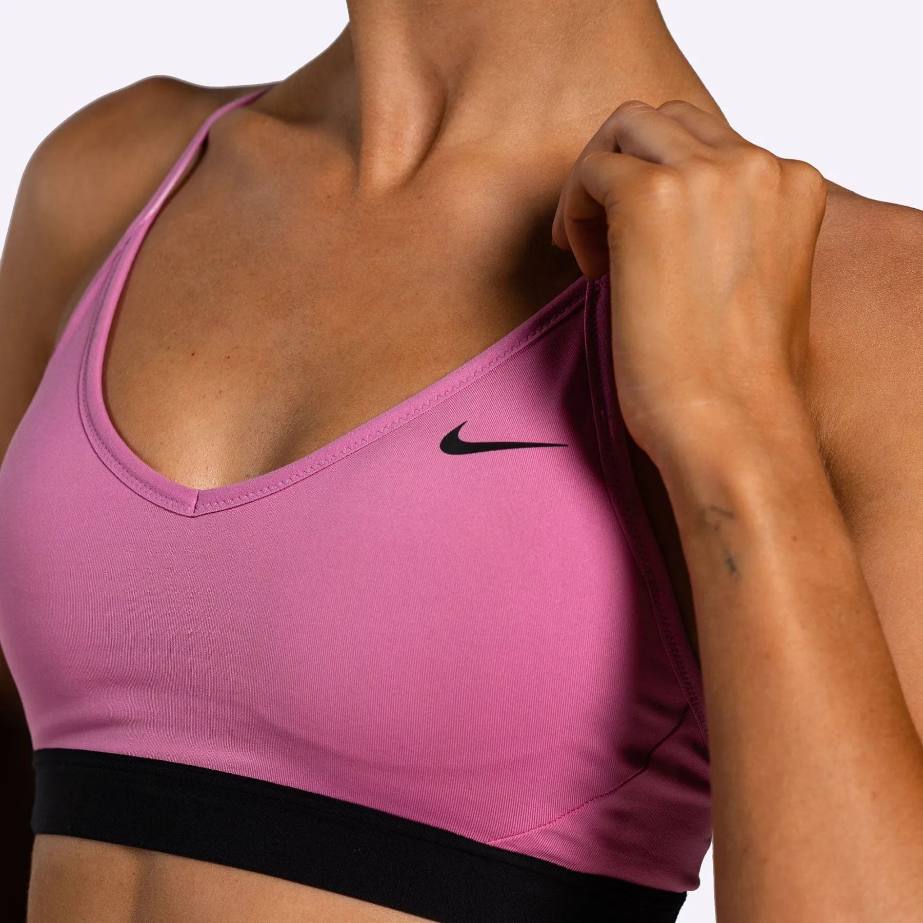 Nike Indy Women's Light-Support Sports Bra - MAGIC FLAMINGO/MAGIC FLAMINGO/BLACK