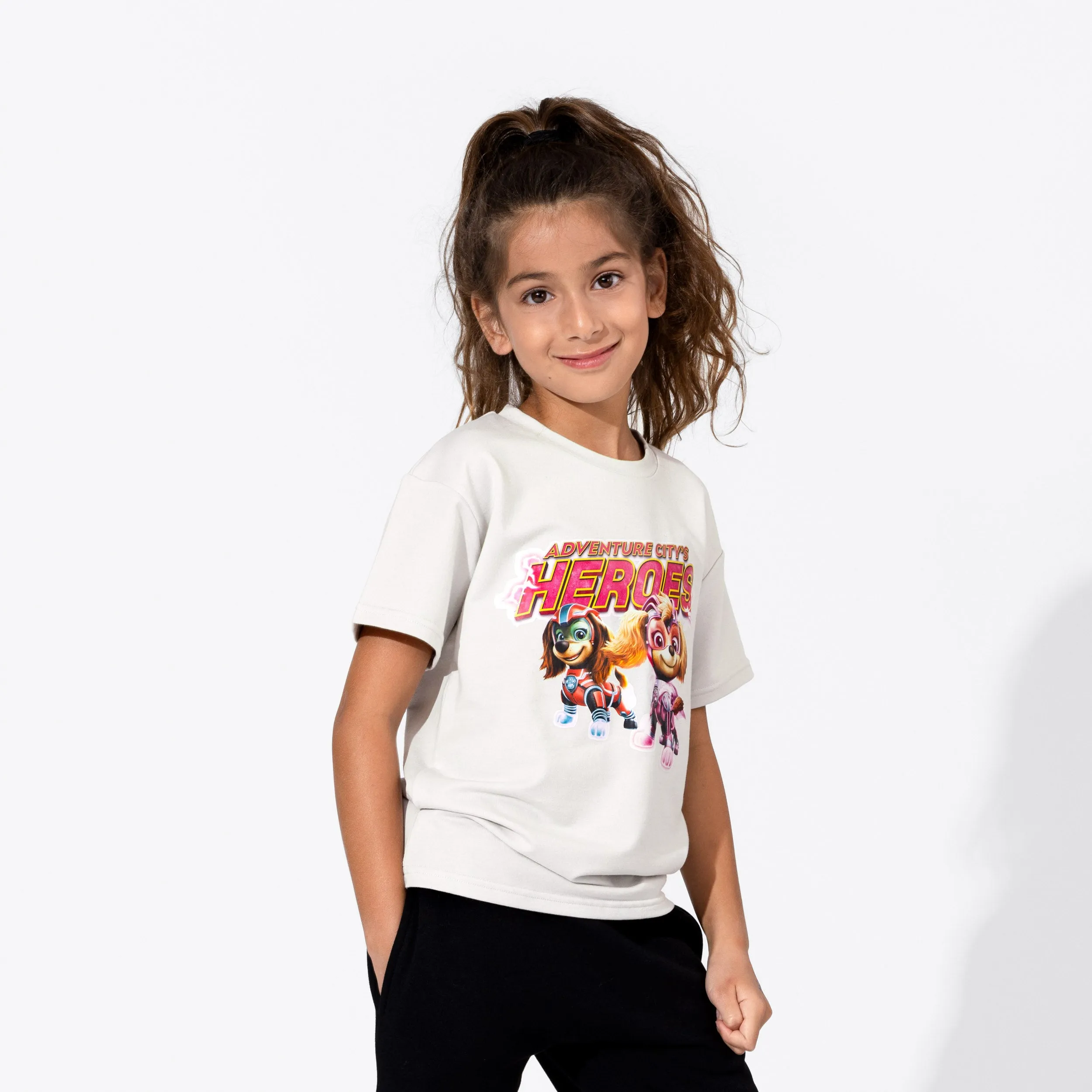 PAW Patrol: The Mighty Movie Girl Pups Bamboo Terry Kids Oversized T-Shirt