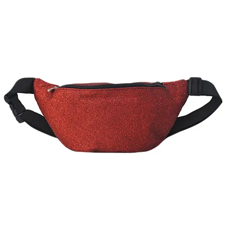 Red Glitter Fanny Pack