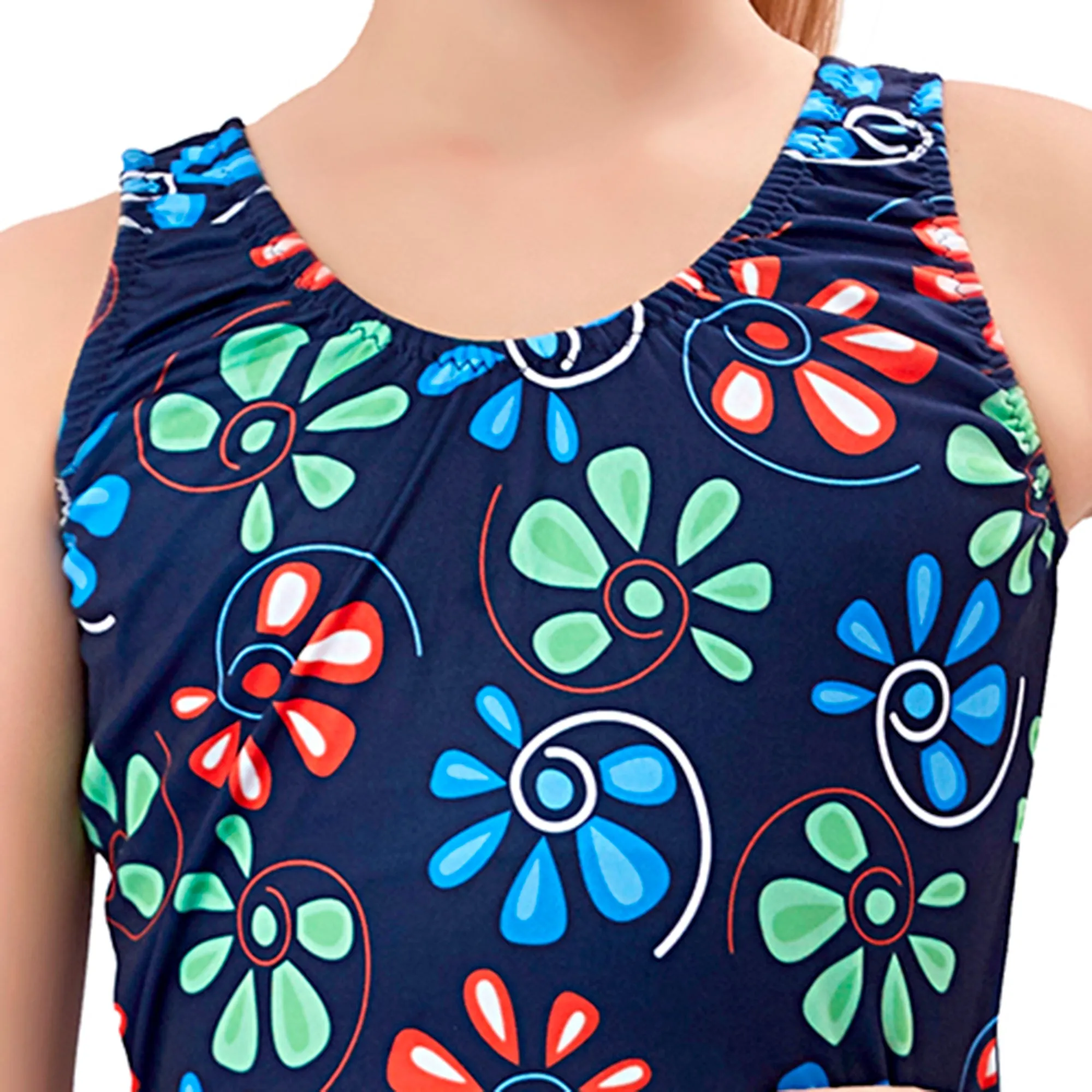 Retro Girls SWIM DRESS WITH SHORTS (Quick Dry and Anti Chafing)