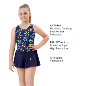 Retro Girls SWIM DRESS WITH SHORTS (Quick Dry and Anti Chafing)