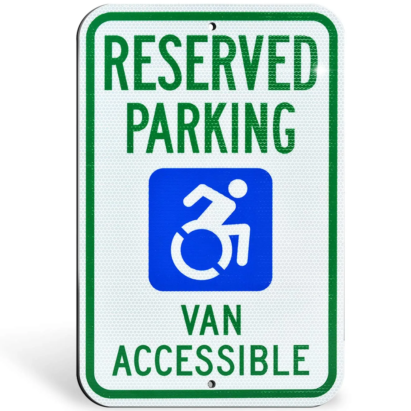 Signs Authority Metal Sign - Reserved Handicap Parking Van - Engineer Grade Ultra