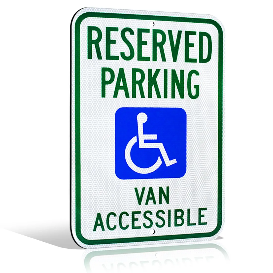 Signs Authority Metal Sign - Reserved Handicap Parking Van - Engineer Grade Ultra