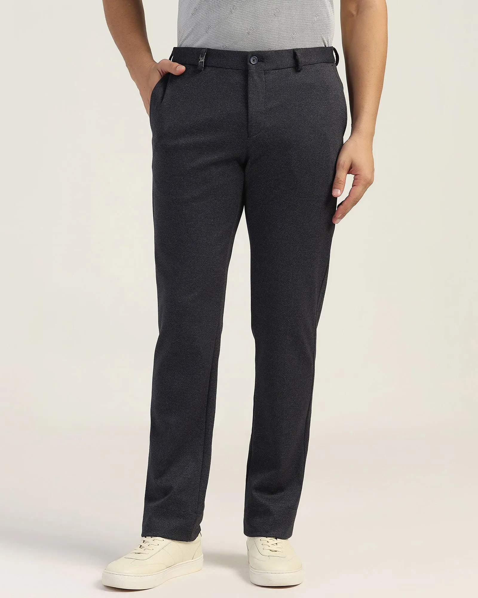 Slim Comfort B-95 Formal Navy Textured Trouser - Rover