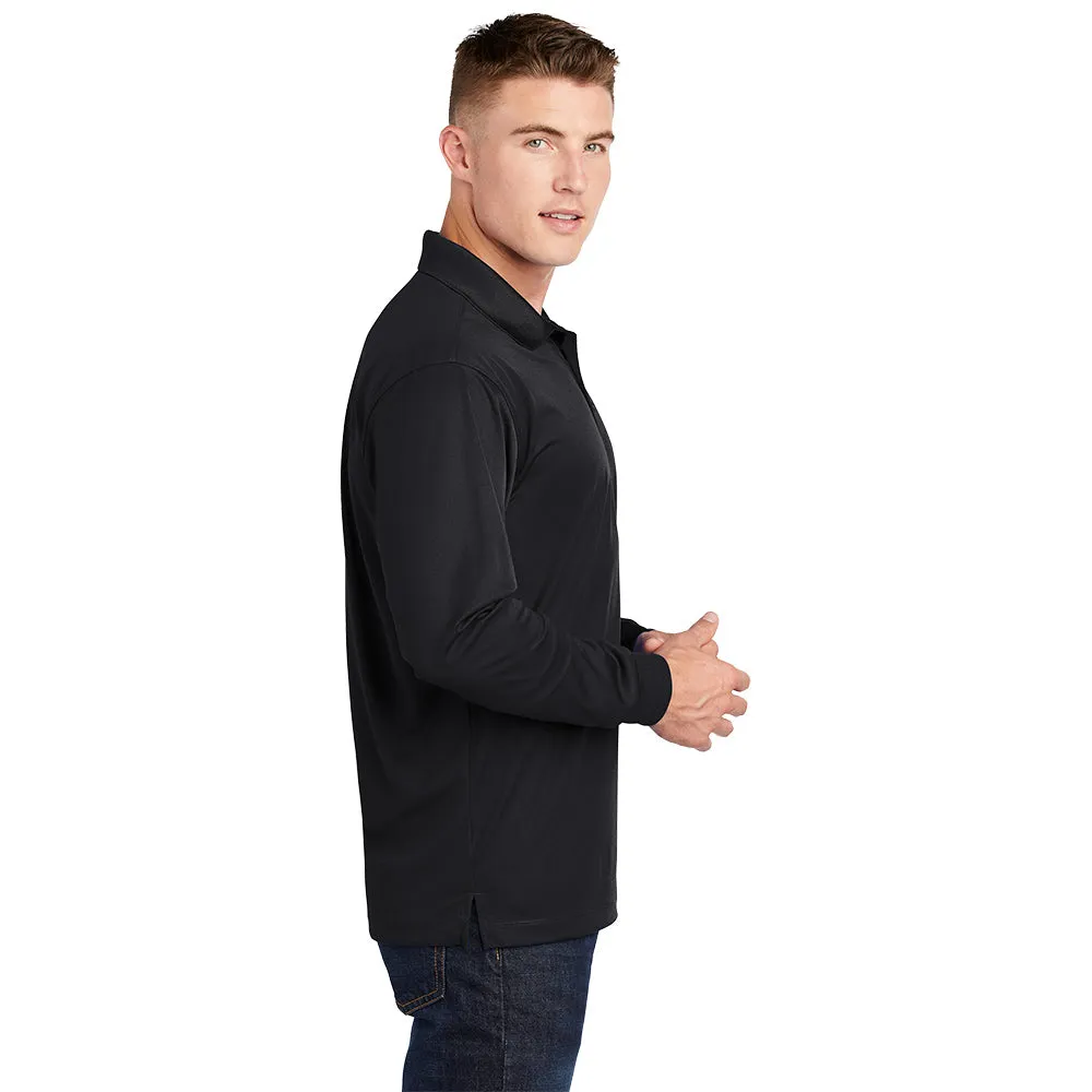 Sport-Tek® Long Sleeve Micropique Sport-Wick® Polo - Black