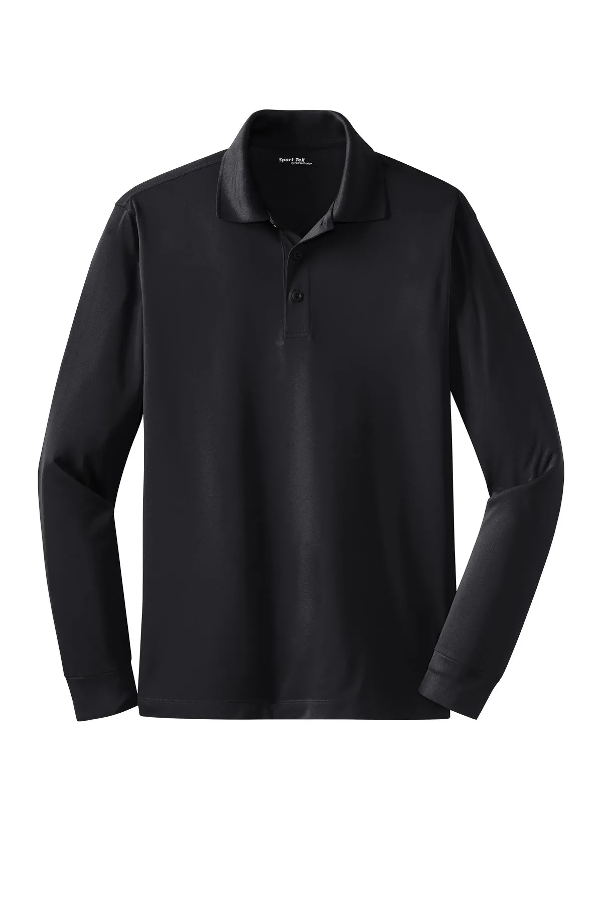 Sport-Tek® Long Sleeve Micropique Sport-Wick® Polo - Black