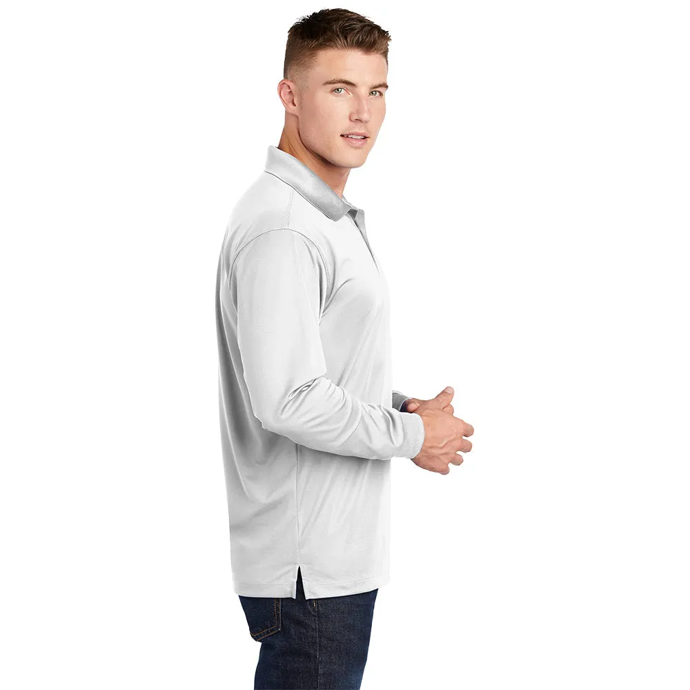 Sport-Tek® Long Sleeve Micropique Sport-Wick® Polo - White